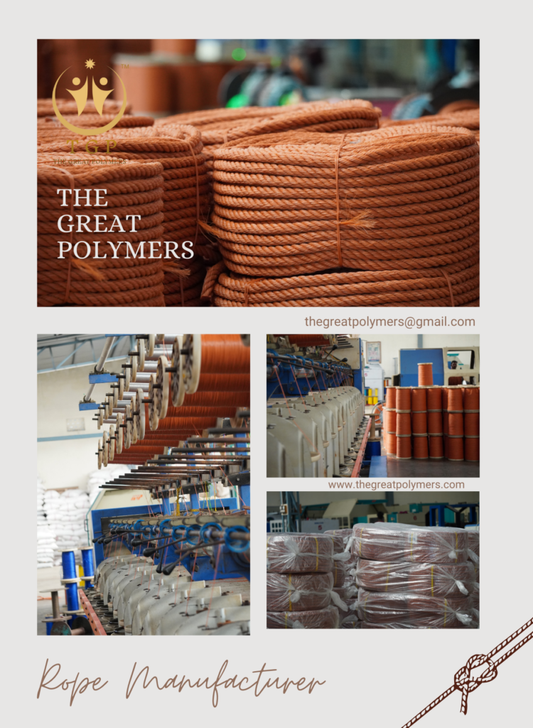 High-Quality PE Mono Coco Brown Rope – 3mm to 32mm – Made in Morocco